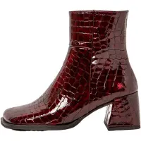 Art for woman. 117061267003_008 1706 Verona burgundy leather ankle boots burgundy (38), 5 to 8 cm, Zip, Casual
