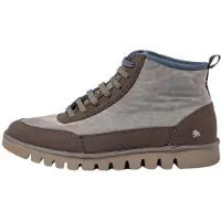 Art unisex. 115851139003_039 Ontario gray leather sneakers 1585 (46), Flat, Laces, Casual, Grey