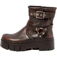 Art for woman. 1176712EG003_012 Leather Ankle Boots 1767 Leeds brown (39), 3 to 5 cm, Zip, Casual