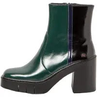 Art for woman. 1197413XY003_0MU Ankle boots 1974 Berna green (36), Leather, 8 to 10 cm, Zip, Casual, Classic