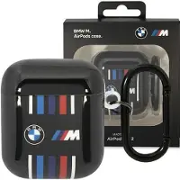 BMW BMA222SWTK AirPods 1/2-deksel svart/svart Flere fargede linjer