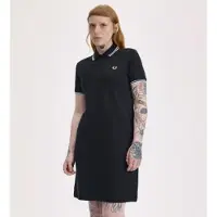 Fred perry for woman. D3600 Black Twin Tipped dress (40), Casual, Cotton, Short sleeve