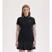 Fred perry for woman. G12 Black England Twin Tipped Polo (34), Casual, Cotton, Short sleeve