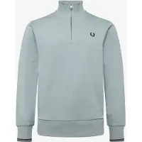 Fred perry for man. M3574 Turquoise half-zip sweatshirt (L), Casual, Sport, Cotton