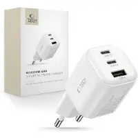 Tech-Protect NCA100W-GaN 3-Port PD 3.2 100W / QC3.0 Wall Charger - White