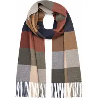 Profuomo Skjerf Lammeull Rutemønster Multicolour Flerfarget Beige Rød