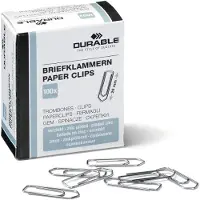 Durable Papirklips 26 mm sinkbelagt, 100 stk.