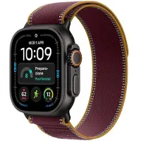 Apple Watch Ultra 4 GPS + Cellular 49mm Black Titanium Case with Burgundy Trail Loop - S/M