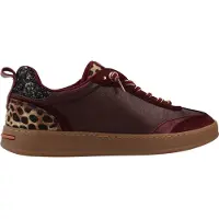 Carmela for woman. 16415204-BURDEOS Leather Sneakers 164152 burgundy (36), Flat, Laces, Casual, Maroon