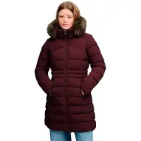 Superdry Faux Fur Fuji Mid Length Jakke
