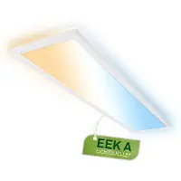 Briloner LED-taklampe Tava A, CCT, 98 x 20 cm, hvit, fjernkontroll