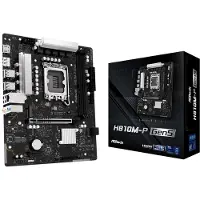 Asrock H810M-P Gen5 - Hovedkort - micro ATX - LGA1851-sokkel - H810 Chipset - USB 3.2 Gen 1 - Gigabit LAN - innbygd grafikk (CPU kreves) - HD-lyd (...