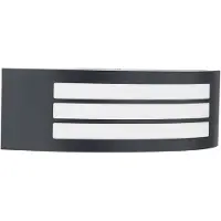 LINDBY utendørs vegglampe Vimal, E27, 32 cm, svart, aluminium