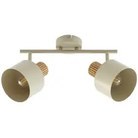 LINDBY downlight Lenja, 2 lyskilder, beige, E14, metall