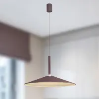 Mantra-Iluminacion Calice hengelampe, kaffe, Ø 47,5 cm, høydejusterbar