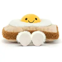 Jellycat Kosedyr - 12x16 cm - Amuseables Egglantine Egg på Toast - - OneSize - Kosedyr