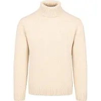 Suitable Høyhalset genser Tweed Ecru Off-white Beige Størrelse