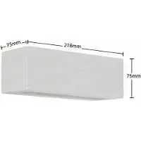 LINDBY vegglampe Tjada, 22 cm, hvit, gips, G9, lakkerbar