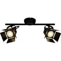 Brilliant Downlight «Movie», svart, 2 lyskilder, GU10
