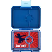 Yumbox Matboks m. 3 rom - Bento Snack - 480 ml - Ninja Blue/Kun - - OneSize - Matboks