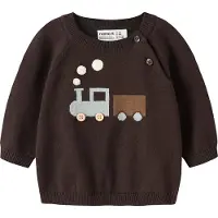 Name it Genser - Strikk - NbmRafello - Chocolate Plum - - 1 år (80) - Genser