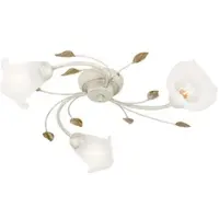 Orion Taklampe Sisi, 3 lyskilder, elfenben-gull