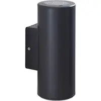 LINDBY Nati utendørs vegglampe, 22 cm, antrasitt, IP54, rund