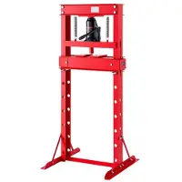 Vevor Verkstedpresse med H-ramme 20 t hydraulisk presse Q235B stålrød for bøying, retting, pressing og stansing, med 7 høydetrinn, trykkavlastningsventil, forlenget håndtak og pressplater
