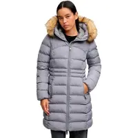 Superdry Faux Fur Fuji Mid Length Jakke