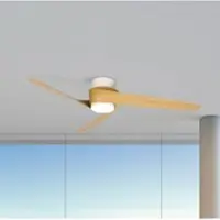 Mantra-Iluminacion LED-takvifte Groenland M, hvit/tre, DC, stillegående, CCT
