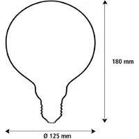 Segula LED Fire Flame Line E27 1W G125 klar stående 1800K