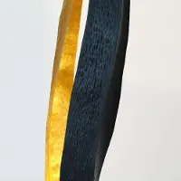 Holländer Barbone gulvlampe, brun-svart, gull