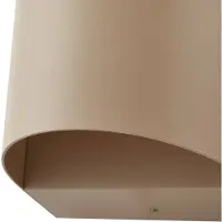 LINDBY utendørs LED-vegglampe Lenore, beige, metall, 13,5 cm