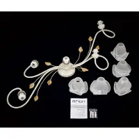Orion Taklampe Sisi, 5 lyskilder, elfenben-gull