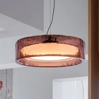Marset LED-hengelampe Ringo, Ø 90 cm, rosé, TRIAC plast