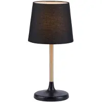JUST LIGHT Nima bordlampe med svart stoffskjerm