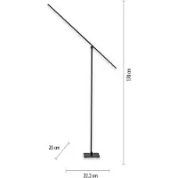 Pure Grafo LED-gulvlampe med berøringsdimmer