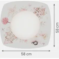 Elobra LED-taklampe Feenwelt Starlight, hvit/rosa, lengde 58 cm