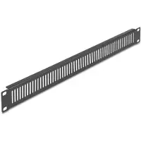 DeLOCK - Rackpanel (vertikal) - med ventlasjonsspor - svart - 1U - 19