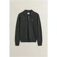 Gant for man. 8060109 Green wool polo shirt (XL), Casual, Long sleeve