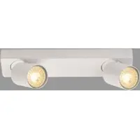 Searchlight Spotlight taklampe, hvit, 2 lyskilder, aluminium, GU10