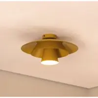 Luminex Taklampe Plato, sennepsgul, metall, Ø 38 cm, E27