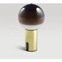 Marset batteridrevet bordlampe Dipping Light, brun/messing, dimbar