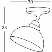 AUSTROLUX BY KOLARZ KOLARZ Taklampe Nonna, Ø 30 cm, sitroner, glatt kant