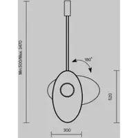 Maytoni Evolution LED-hengelampe, grå/hvit, svingbar