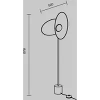 Maytoni Evolution LED-gulvlampe, svart/hvit, høyde 158 cm