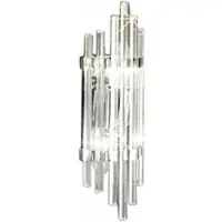 KOLARZ vegglampe Ontario, klar/kromfarget, høyde 31 cm, glass