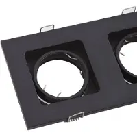 LINDBY downlight Thorid, svart, 19 x 10 cm, 2 lyskilder, GU10