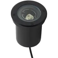 LINDBY nedfelt lampe Cliff, Ø 13 cm, rund, svart