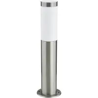 LINDBY sokkellampe Statius, sølv, stål, sensor, 45 cm
